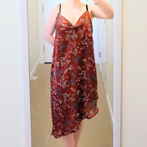 Silky soft maroon summer dress